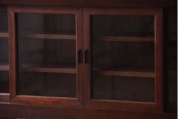 アンティーク家具　明治大正期　古民具・骨董　二段重ね関西収納棚