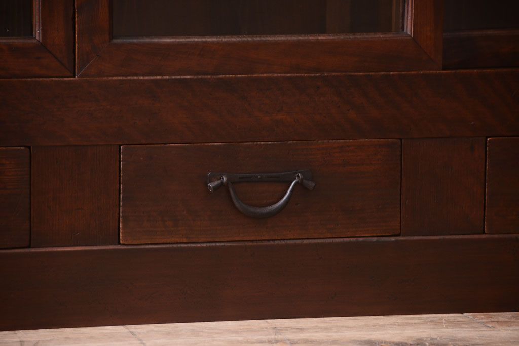 アンティーク家具　明治大正期　古民具・骨董　二段重ね関西収納棚