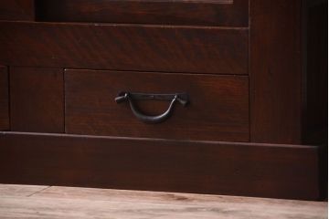 アンティーク家具　明治大正期　古民具・骨董　二段重ね関西収納棚