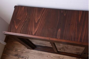 アンティーク家具　明治大正期　古民具・骨董　二段重ね関西収納棚