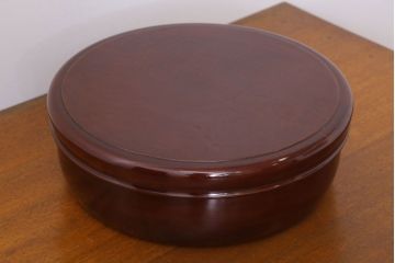 アンティーク雑貨　和製アンティーク　古い欅材製の刳り貫き茶櫃(小物入れ)(3)