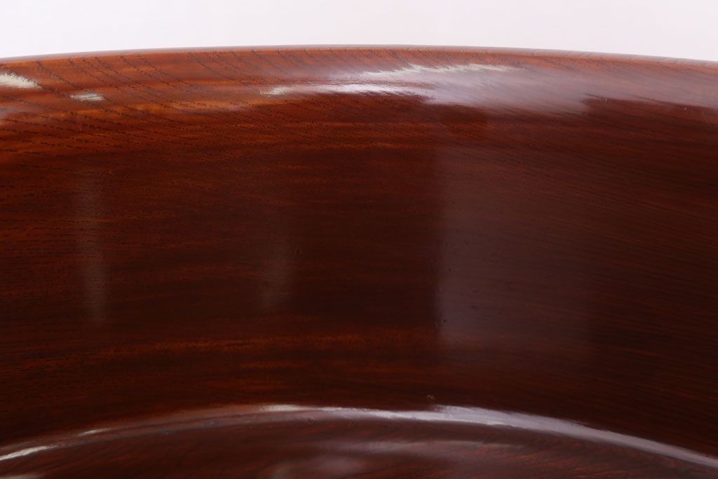 アンティーク雑貨　和製アンティーク　古い欅材製の刳り貫き茶櫃(小物入れ)(3)