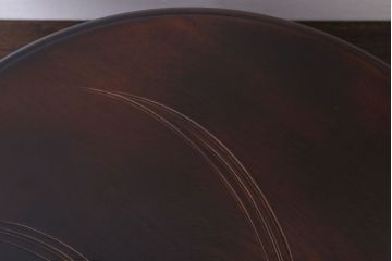 アンティーク雑貨　中古　木製の丸花台(飾り台)