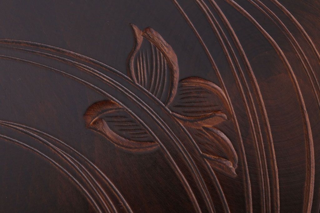 アンティーク雑貨　中古　木製の丸花台(飾り台)