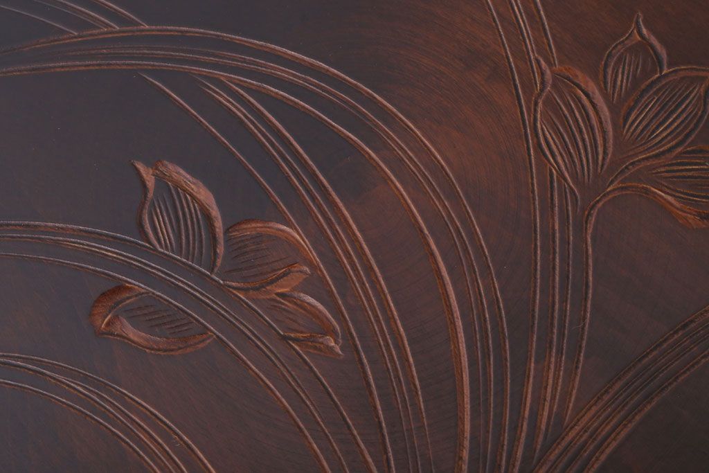 アンティーク雑貨　中古　木製の丸花台(飾り台)