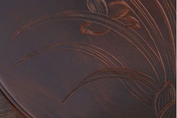 アンティーク雑貨　中古　木製の丸花台(飾り台)