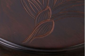 アンティーク雑貨　中古　木製の丸花台(飾り台)