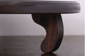 アンティーク雑貨　中古　木製の丸花台(飾り台)