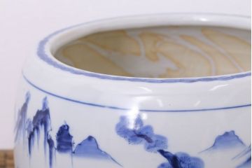 アンティーク雑貨　昭和期　小さな瀬戸火鉢(古民具・骨董)