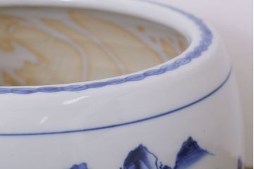 アンティーク雑貨　昭和期　小さな瀬戸火鉢(古民具・骨董)