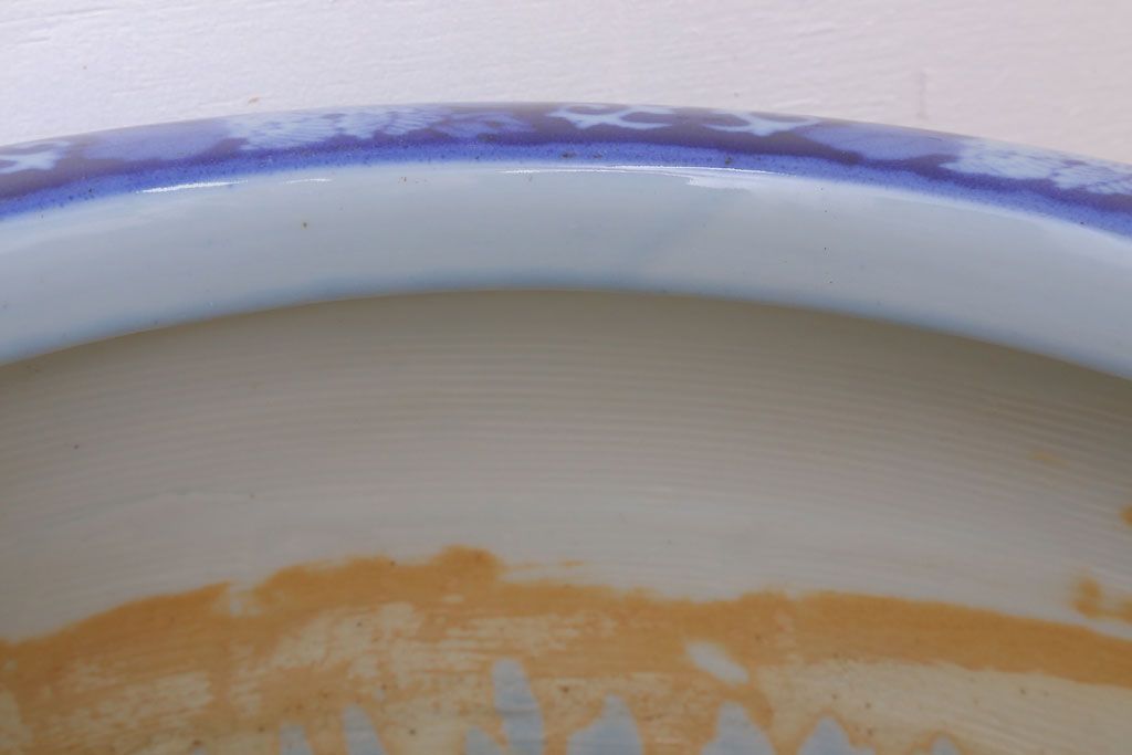 アンティーク雑貨　鳳凰文!和製アンティーク瀬戸火鉢(古民具・骨董)