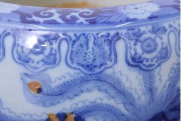 アンティーク雑貨　鳳凰文!和製アンティーク瀬戸火鉢(古民具・骨董)