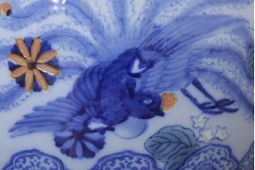 アンティーク雑貨　鳳凰文!和製アンティーク瀬戸火鉢(古民具・骨董)