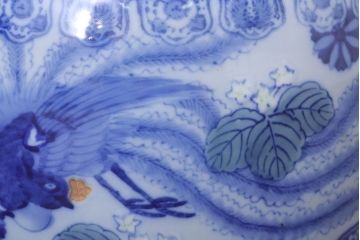 アンティーク雑貨　鳳凰文!和製アンティーク瀬戸火鉢(古民具・骨董)