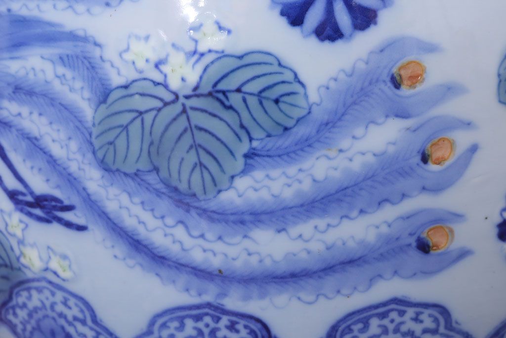 アンティーク雑貨　鳳凰文!和製アンティーク瀬戸火鉢(古民具・骨董)