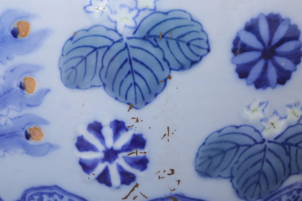 アンティーク雑貨　鳳凰文!和製アンティーク瀬戸火鉢(古民具・骨董)