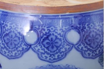 アンティーク雑貨　鳳凰文!和製アンティーク瀬戸火鉢(古民具・骨董)