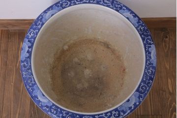 アンティーク雑貨　古民具・骨董　扇窓　山水　和製アンティーク瀬戸火鉢