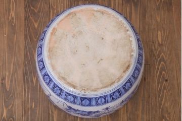 アンティーク雑貨　古民具・骨董　扇窓　山水　和製アンティーク瀬戸火鉢