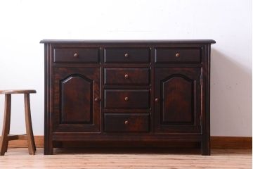 中古　松本民芸家具　G型ドレッサー(サイドボード)(定価約33万円)