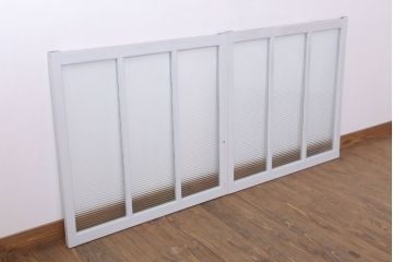 モールガラス入りの引き戸2枚セット(ガラス戸・窓)