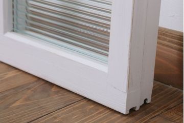 モールガラス入りの引き戸2枚セット(ガラス戸・窓)