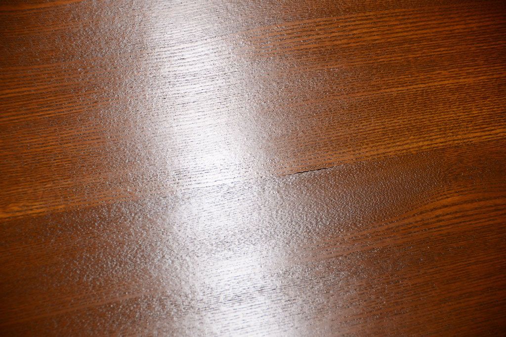 レトロ家具　昭和レトロ　古いナラ材製のシンプルなアンティーク片袖机(2)