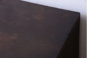 アンティーク家具　三方栗材!古い木製のシンプルな観音箪笥(衣装箪笥)