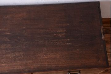アンティーク家具　三方栗材!古い木製のシンプルな観音箪笥(衣装箪笥)