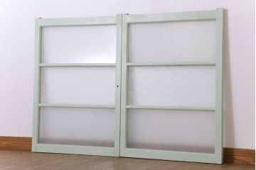 すりガラス・ダイヤガラス入りの引き戸2枚セット(窓)