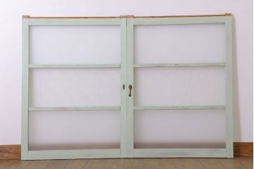 すりガラス・ダイヤガラス入りの引き戸2枚セット(窓)