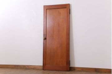 古い木製!シンプルで小ぶりな和製アンティークのドア(扉)