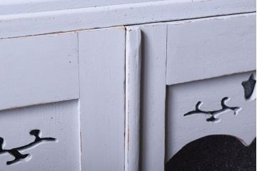 アンティーク家具　ダイヤガラス入り!かわいいアンティーク本箱(ブックケース)