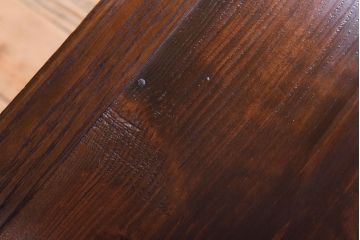 アンティーク家具　結霜ガラス入り!古い木のアンティークローボード