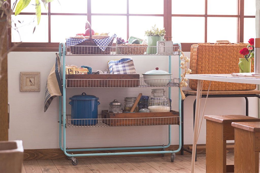 【アンティーク】昭和レトロ キャスター付き 折り畳み式 ワゴン 什器 古道具 アンティーク】昭和レトロ キャスター付き 折り畳み式 ワゴン 什器 古道具