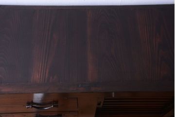 アンティーク家具　欅材と檜材!高級感あふれる和製アンティークの収納箪笥サイドボード(水屋箪笥)