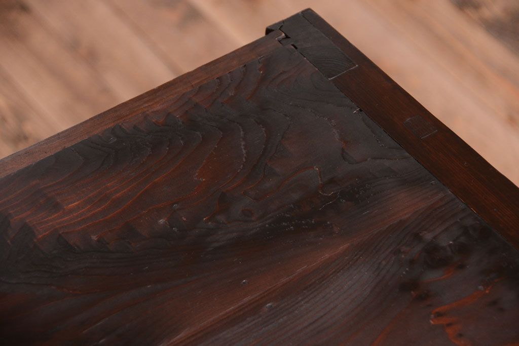 アンティーク家具　欅材と檜材!高級感あふれる和製アンティークの収納箪笥サイドボード(水屋箪笥)