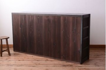 アンティーク家具　欅材と檜材!高級感あふれる和製アンティークの収納箪笥サイドボード(水屋箪笥)