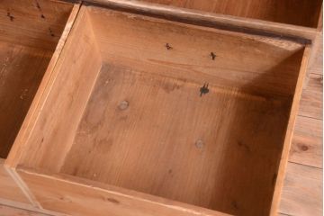 アンティーク家具　古民具・骨董　明治期　和モダンスタイル!収納箪笥ローボード(水屋箪笥、テレビ台、キャビネット、収納棚)(3)