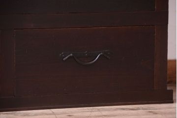 アンティーク家具　古民具・骨董　明治期　和モダンスタイル!収納箪笥ローボード(水屋箪笥、テレビ台、キャビネット、収納棚)(3)