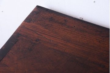 アンティーク家具　三方栗材!ネームプレート付きマス目収納戸棚(2)