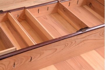 アンティーク家具　前面欅材　古民具・骨董　明治〜大正期のアンティーク最上箪笥