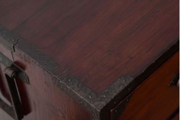 アンティーク家具　前面欅材　古民具・骨董　明治〜大正期のアンティーク最上箪笥