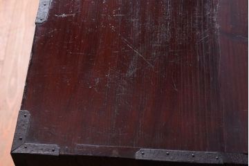 アンティーク家具　前面欅材　古民具・骨董　明治〜大正期のアンティーク最上箪笥