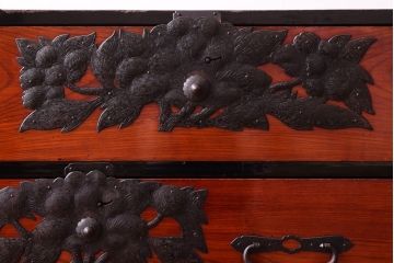 アンティーク家具　前面欅材　古民具・骨董　明治〜大正期のアンティーク最上箪笥