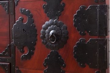 アンティーク家具　前面欅材　古民具・骨董　明治〜大正期のアンティーク最上箪笥