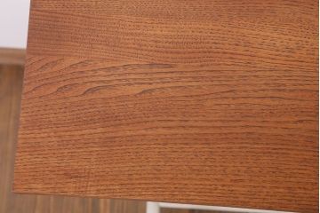アンティーク雑貨　栗材天板リメイク品　人気のキャスター付きサイドテーブル(作業台)(1)