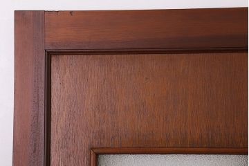 ダイヤガラス入り!シンプルな木製アンティークドア