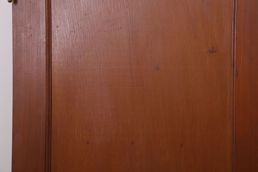 両開き　結霜ガラス入り!シンプルな木製アンティークドア2枚1対