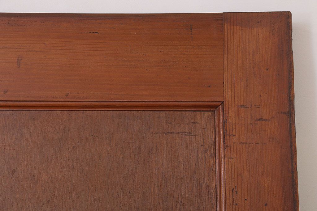 両開き　結霜ガラス入り!シンプルな木製アンティークドア2枚1対